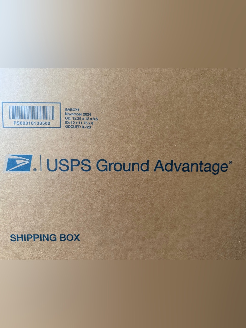 USPS Ground Advantage Brown Shipping Box